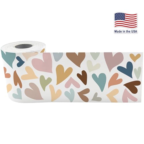 Teacher Created Resources Everyone is Welcome Hearts Straight Rolled Border Trim - 50ft - Decorate Bulletin Boards, Walls, Desks, Windows, Doors, Lockers, Schools, Classrooms, Homeschool & Offices - image 2