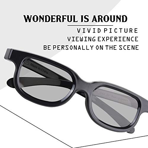 Gelete 3D Movie Glasses Passive Unisex Three-D Glasses Real-D Polarized Cinema Glasses (16 Pack) #TOP4