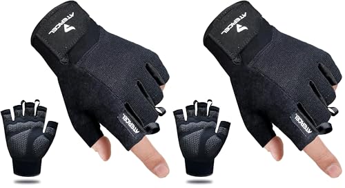 Image of ATERCEL Workout Gloves for Men and Women, Exercise Gloves for Weight Lifting, Cycling, Gym, Training, Breathable and Snug fit