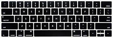 ProElife Premium Ultra Thin Silicone Keyboard Protector Cover Skin for MacBook Pro with Touch Bar 13-inch 15-inch (Model A1706, A1707, A1989, A1990, A2159) (2016 2017 2018 2019 Released) (Black)
