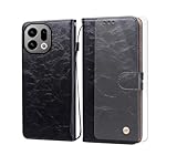 VGANA Hülle für Oppo Find X9 Premium Leder Handyhülle Brieftasche [mit Kartenfach] [Standfunktion] Klapphülle Flip Folio Lederhülle Tasche. Schwarz