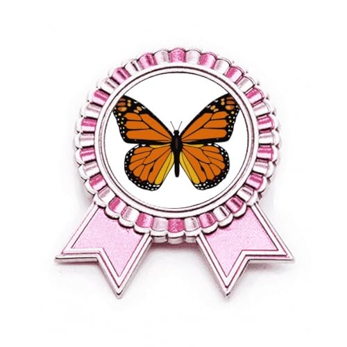 Broche spécimen orange badge winner award medal en métal taille M