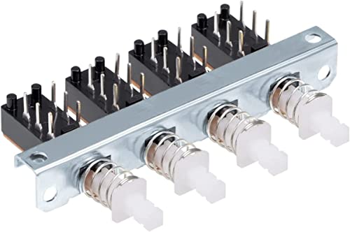 Interrupteur DPDT 6 broches piano 8 rangées pour circuit imprimé - 2