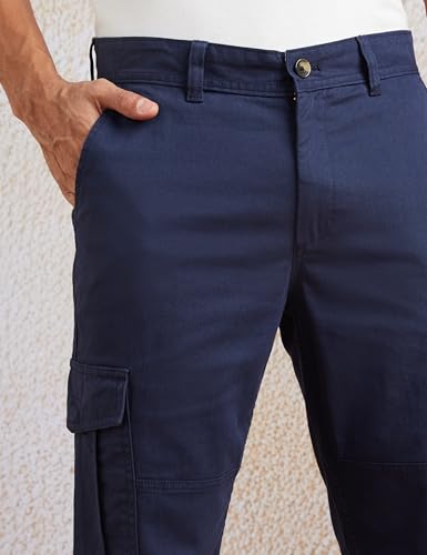 Image of Amazon Brand - Symbol Men's Stretchable Slim Fit Cargo Pants | Chinos | Casual Trousers