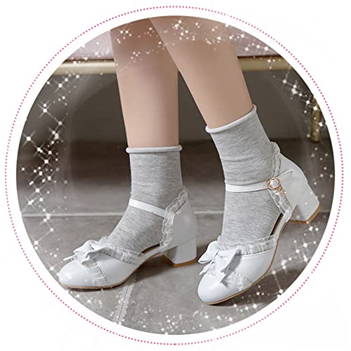 YHEGHT Sapato aquático infantil de verão para meninas vestido gravata borboleta sapatos salto baixo
