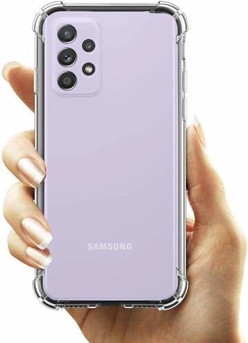 Image of BOXXO Flexible Back Cover for Samsung Galaxy A52 5G | Back Cover Transparent Clear Shockproof Case Four Corner Protection | Slim Protective Mobile Phone Cover for Samsung Galaxy A52 5G