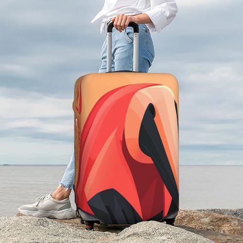 Abstract Pangolin Durable Luggage Cover Suitcase Protector Anti-Scratch Luggage Cover Fits 18-32inch Luggage, Black, L3