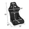 NRG Innovations NRG-FRP-300BK Fiber Glass Fixed Back Bucket Racing Seat (Large), 4/5 pt Harness Compatibility, Black Seat Cover, 23W X 18 D X 35 H