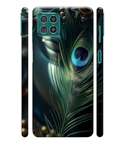 Image of Lord Krishna Mor Pankh Printed Hard Back Case Cover Compatible for Samsung Galaxy M02S / Samsung Galaxy F02S (Multicolor) - D1663