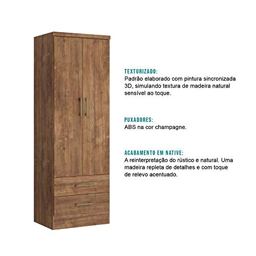 Armário Utilitário Multiuso 2 Portas 2gavetas Native Carraro