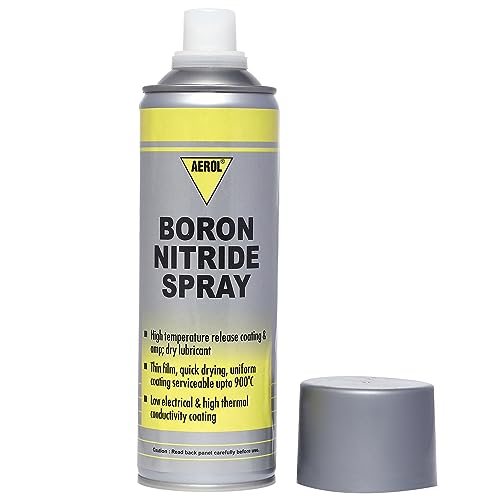 Image of Aerol Boron Nitride Spray | High Temp Lubricant, Release Agent & Coating (800C Air / 1950C Inert) | Dry Film for Hot Surfaces & Tools | 300g /411ml - Grade 7720