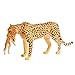 TTETTZ Leopard Figurine Simulation Wildlife Animal Statue Preschool Cheetah Playset Model for Desktop Decor Educational Toys