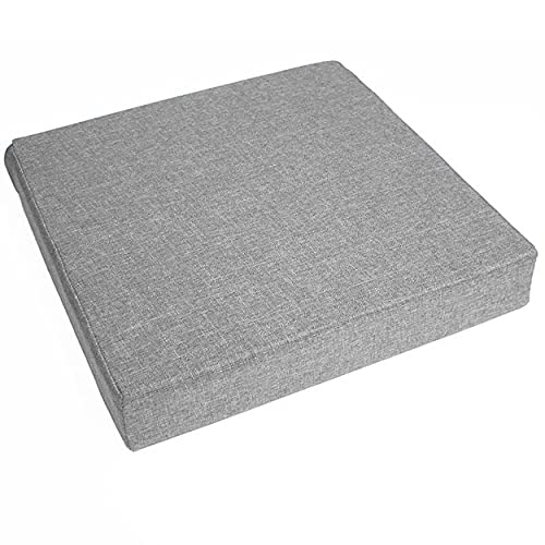 Cojín para silla de jardín e interior gris de 45x45 cm acolchado 2