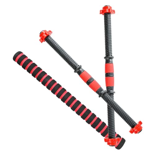 Barre d'haltère 35 cm et kit de 2 barres 40 cm en acier pour musculation à domicile