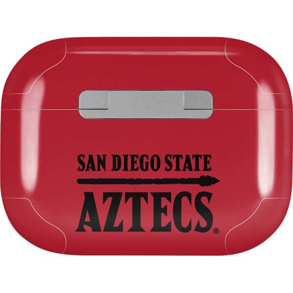 Skinit Decal Audio Skin Compatible with AirPods Pro 2nd Gen - Officially Licensed San Diego State University Logo Red Design