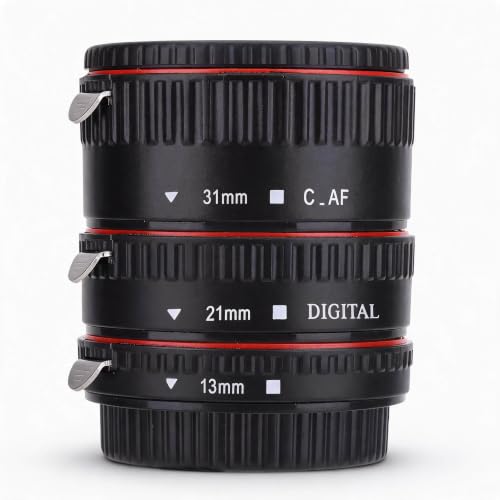 Sxhlseller Jeu de Bagues d'adaptateur d'objectif, Contacts électroniques en Métal, Mise au Point Automatique, Extension de Macro, Adaptateur de Lentille, Bagues de Tube pour