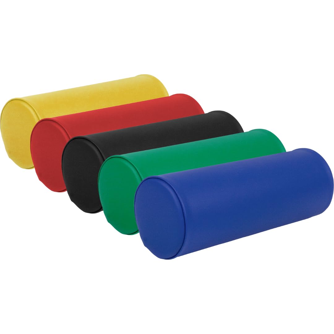 ATC Handels GmbH Lagerungsrolle mit Kunstlederbezug und Ether-Schaum Füllung Länge: 60 cm - für den Hausgebrauch oder Massage (schwarz 60 x 25cm)