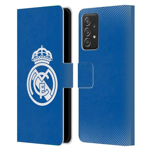 Étui en cuir Real Madrid pour Galaxy A53 5G protection premium bleue