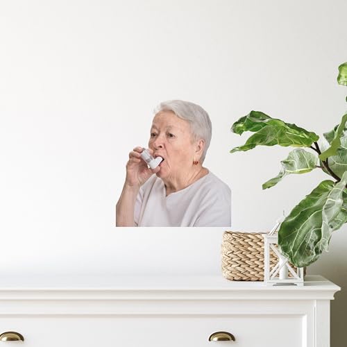 Vinilo Decorativo Abuela con Inhalador 12x10 pulgadas miniatura 2