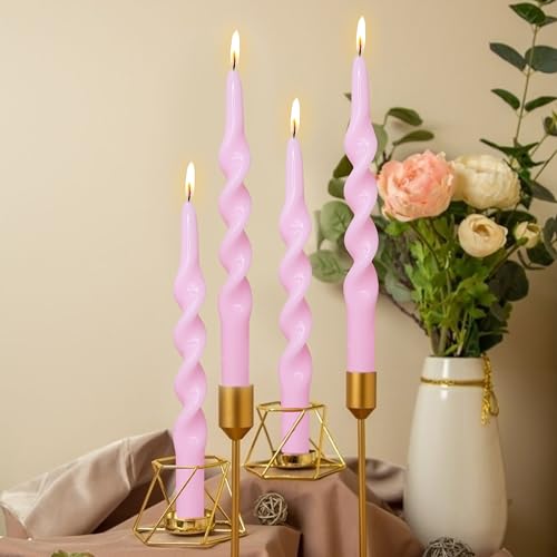 Bougies coniques torsadées pour décoration de table de mariage chic - 4