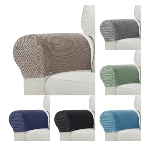 Housse d'accoudoir souple jacquard multicolore pour protéger et rénover les canapés - 3
