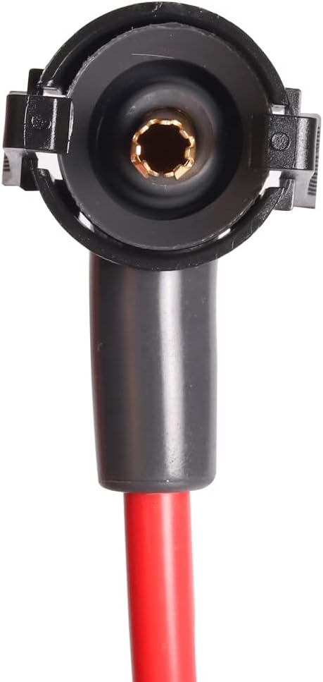 ENA Set of 8 Platinum Spark Plug and Red Wire Set Compatible with Ford Mercury Lincoln E150 F150 F250 Expedition Town Car Grand Marquis 4.6L V8 Replacement for WR5934 F8PZ12259LA CH8882 700944 SP432