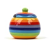Hand-painted Rainbow Sugar Bowl