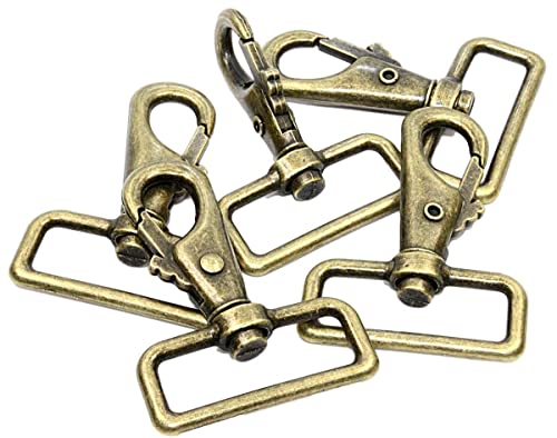 SoSt-Shop 5X Karabinerhaken Stahl altmessing, Durchmesser Wirbel 40mm Cover
