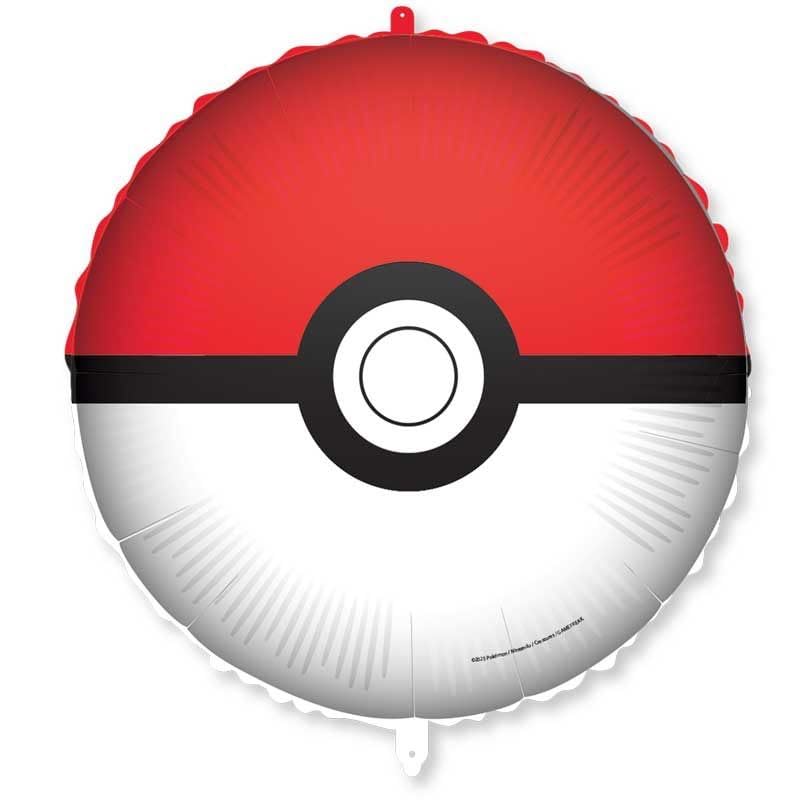 Procos Ballon gonflable Pokémon Pokeball Ø env. 46 cm, hélium, air, ballon d'anniversaire, cadeau