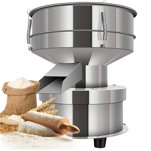 50W Vibrating Sieve with 2 Sieve Electric Sieve Machine Electric Flour Sieve Automatic Sieve Shaker 1350r/min for Baking and Flour Powders,15cm-30&40mesh