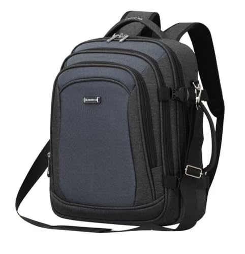 Mochila Executiva para Notebook, Compartimentos Refor?ados, Al?a Remov?vel, Ideal para Trabalho, Escola e Viagens (CINZA/AZUL)