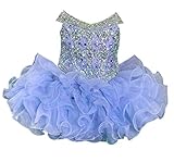 Junguan Baby Toddler Girls Off Shoulder Cupcake Pageant Dress for Princess Birthday Party Tutu...