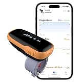 Vibeat WearO2 Pulse Oximeter Bluetooth - Oxygen Meter for Continuous Blood Oxygen and Heart Rate Tra