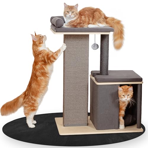 Petlinn Premium Kratzbaum, für große Katzen, stabil, extra Dicker Stamm, Katzenbaum Holz, große Lieâ€¦ – Miniatur