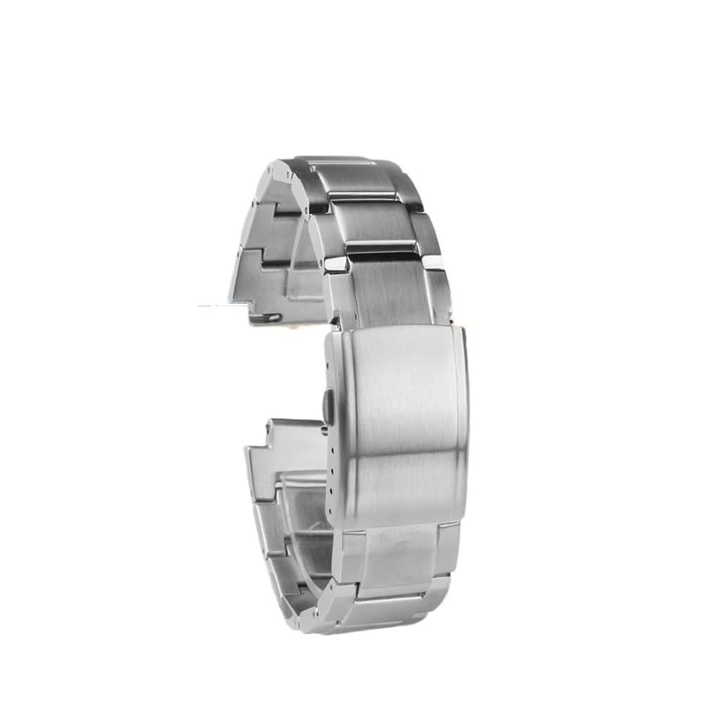 Ajuste de liberación rápida for Casio Fit for G-SHOCK GST-B200 Correa reloj acero inoxidable Hebilla plegable Pulsera metal for hombres Boca convexa 24x16 mm