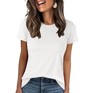 ANRABESS Women Short Sleeve Tops Summer Basic Tee Wrinkle-Free Trendy Cute T Shirts 2026 Spring Business Casual Outfits