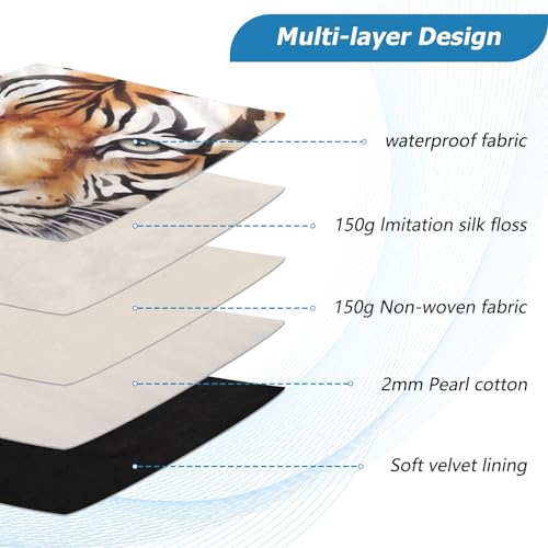 Funda para portátil 13-14 pulgadas con diseño tigre miniatura 4