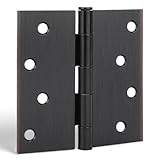 goldenwarm 3 Pack Interior and Exterior Door Hinges Oil Rubbed Bronze Door Hinge 4 inch x 4 inch Door Hinges with Square Corners