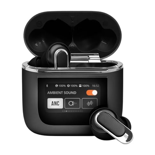 Auriculares inalámbricos - Auriculares, pantalla de sonido revolucionaria | Auriculares cancelación de ruido con función de control táctil, auriculares para correr, entrenamiento, senderismo,