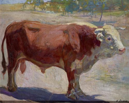 Peinture murale abstraite Le Taureau Marelo de Francisco Llorens Diaz toile salon