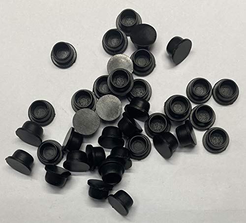 Image of Black Protection Force Plug for 1 /4 inch 7mm Hole (Pack of 25) 5 /16-18 UNC 5 /16-24 UNF M8 Thread Nut Cover Seal LDPE Plastic Mount
