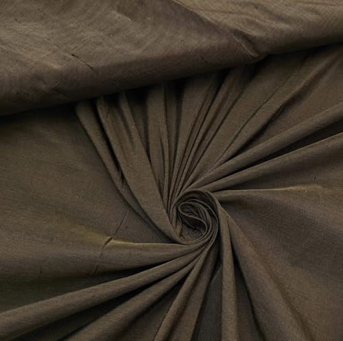 Tissu en soie Dupioni marron noir 137 cm pour créer une ambiance cosy