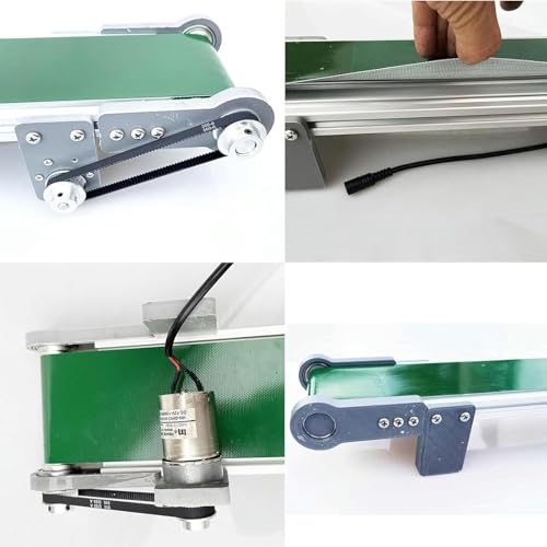 Mini cinta transportadora eléctrica reversible de 50cm para medir experimento fricción 5
