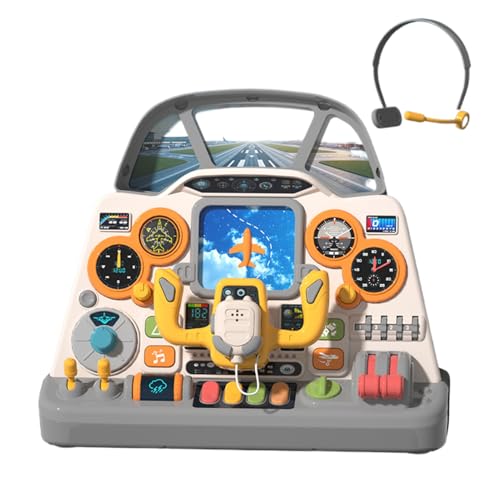 Promozione giocosa: il giocattolo della cabina di pilotaggio dell'aereo offre un pozzetto interattivo con controlli per grandi giochi di ruolo. Allena le capacità motorie, la reattività e il monitoraggio visivo, mentre i bambini si immergono in avventure aeree fantasiose e imparano giocosamente.