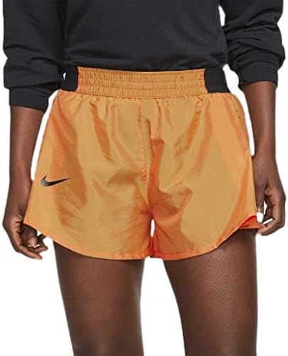 Nike Women's Tempo Lux Running DRI FIT Shorts, Orange Black (as1, Alpha, x_s, Regular, Regular)