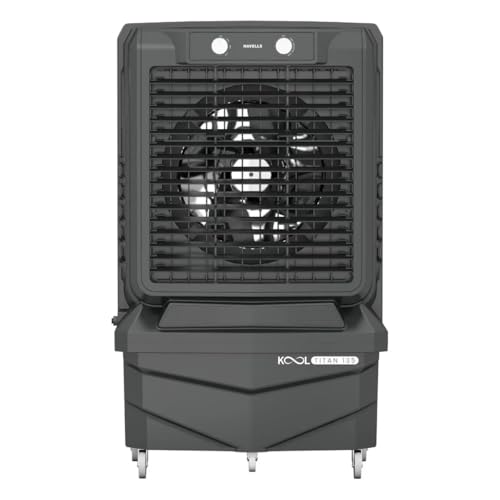 Image of Havells KoolTitan 135L Premium Commercial Air Cooler | Dual Flow Technology | Powerful Air Delivery | Metal Blade Fan | Honeycomb Pads with Bacteria Shield | Auto Fill | Heavy Duty Cooler