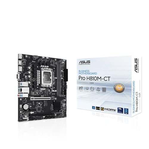 PRO H810M-CT-CSM Micro-ATX mATX Intel H810 scheda madre aziendale, processori Intel Core Ultra (Series2) Ready, DDR5, M.2, HDMI con maggiore sicurezza, affidabilità, gestibilità e facilità di