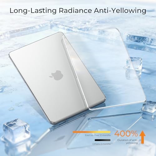 EooCoo Case for MacBook Neo 13 inch 2026, Scratch Resistant, Crystal Clear - 3