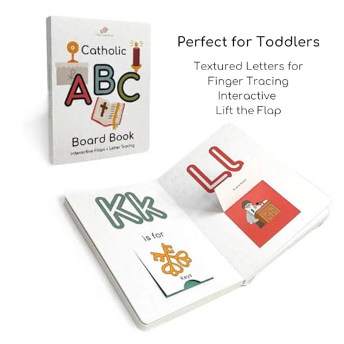 Libro de tablero católico ABC infantil con solapas interactivo para preescolar 2