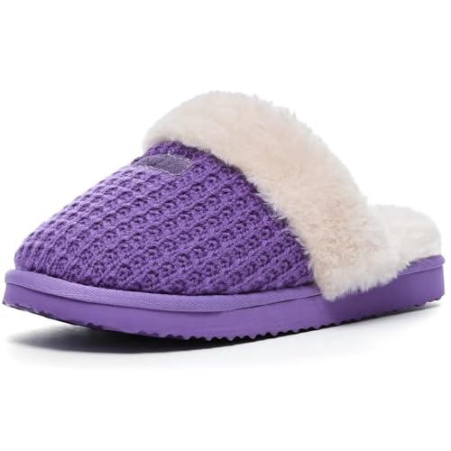 Image of OOW Cozy House Slippers for Women with Memory Foam Fuzzy Shoes for Indoor